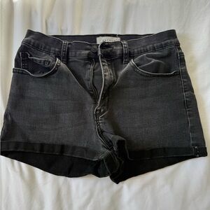 PacSun Women's Faded Black Jean Shorts